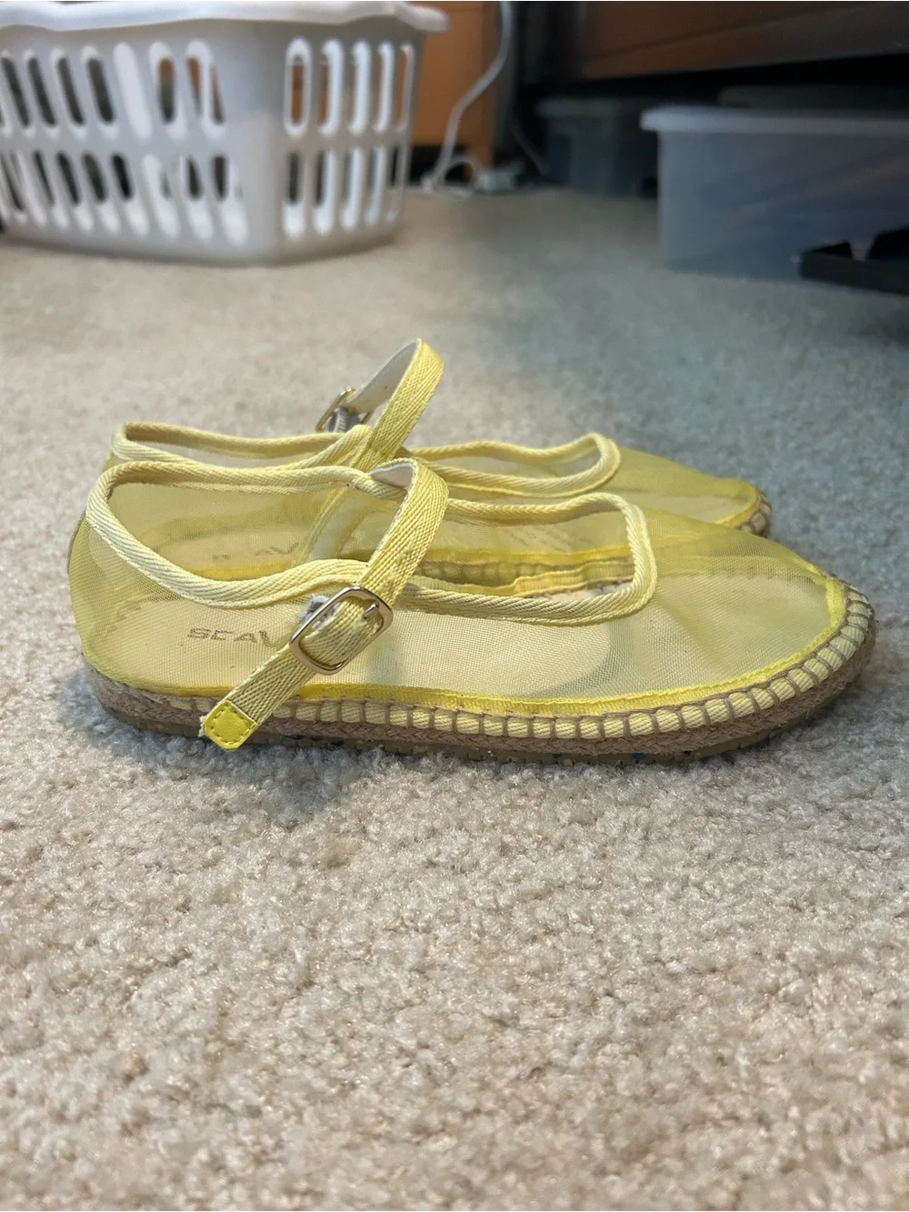 SeaVees Yellow Mary Jane Espadrille Shoes